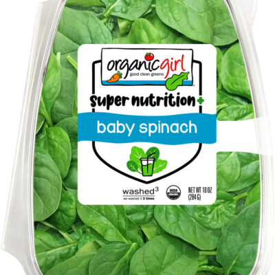 organic girl baby spinach 10oz front