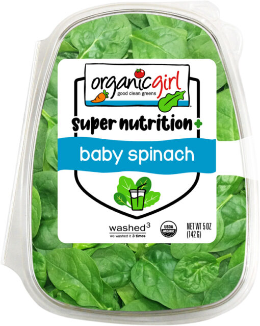 organic girl baby spinach 5oz front