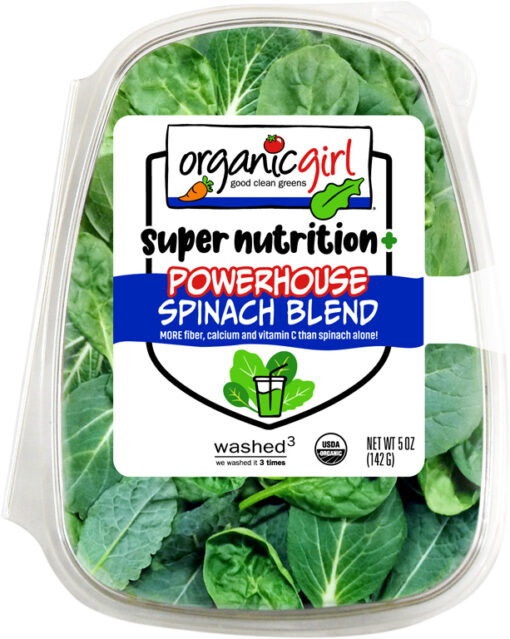organic girl powerhouse spinach blend 5oz front