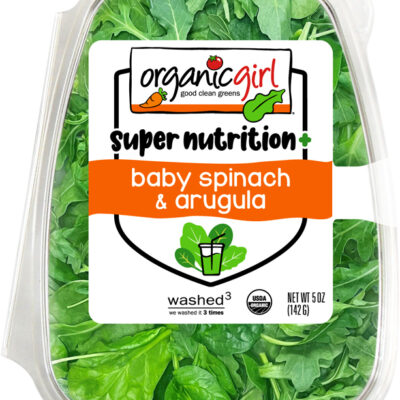 organic girl baby spinach and arugula 5oz front