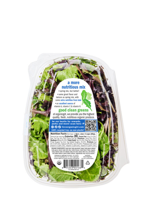 organic girl spring mix plus 5oz back