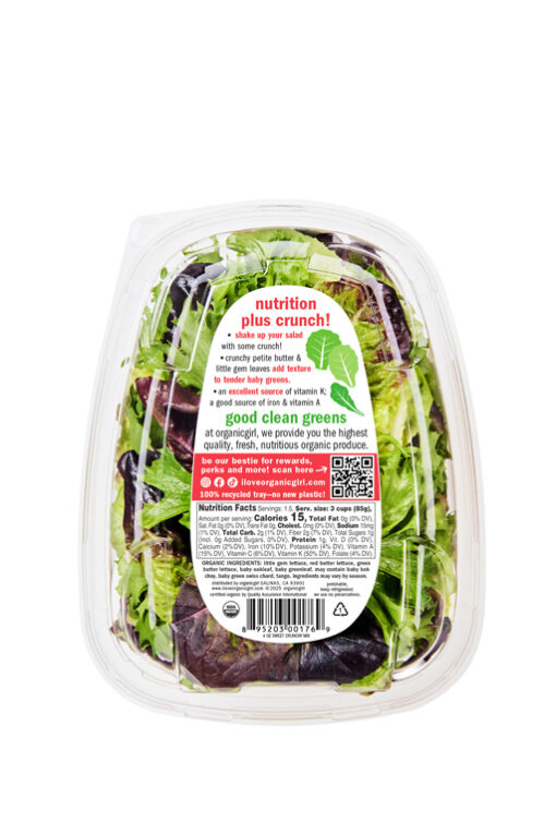 organic girl sweet crunchy mix 4oz back